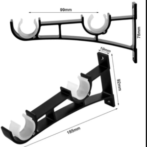 Metal Rod Double Bracket